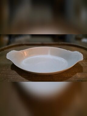 Apilco Oval Au Gratin French White Porcelain Serving Dish